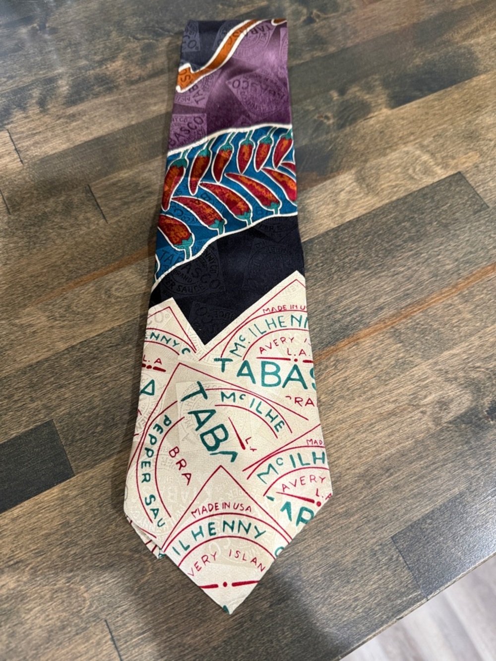 Tabasco Tie Silk Mens Neckwear 4" wide